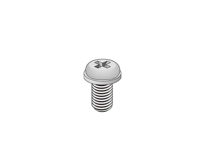 ジョイント樹脂用鍋座付き小ネジ（メック加工）　　（M4×10）（1個）